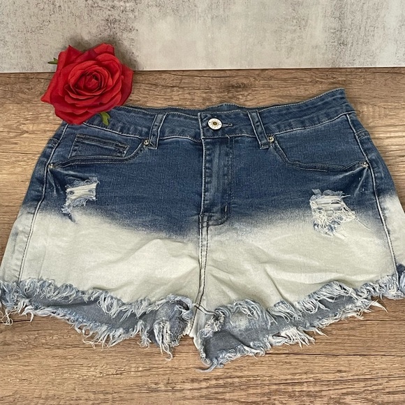 High Waist Denim Shorts - Picture 2 of 3